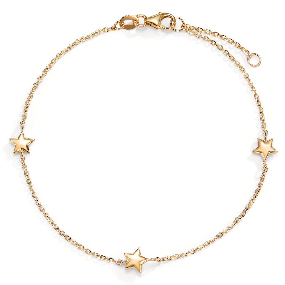 Bracelet Or jaune 14K Étoile 17-19 cm-600938