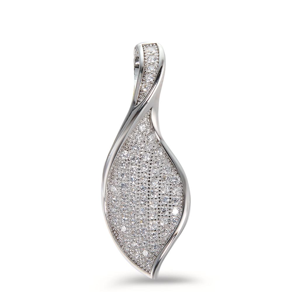 Pendentif Argent Zircone blanc Rhodié-600996