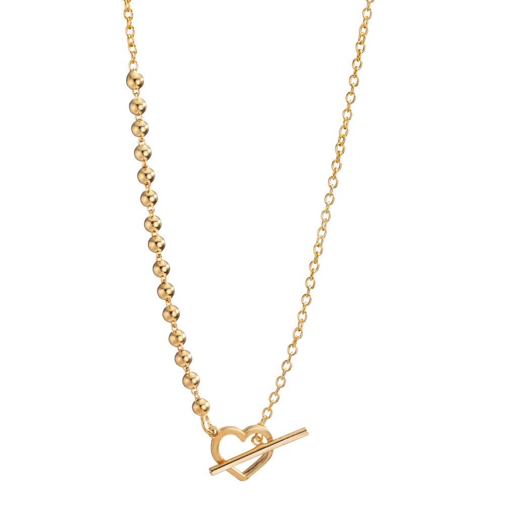 Collier Argent jaune Plaqué or Coeur 40-45 cm-601041