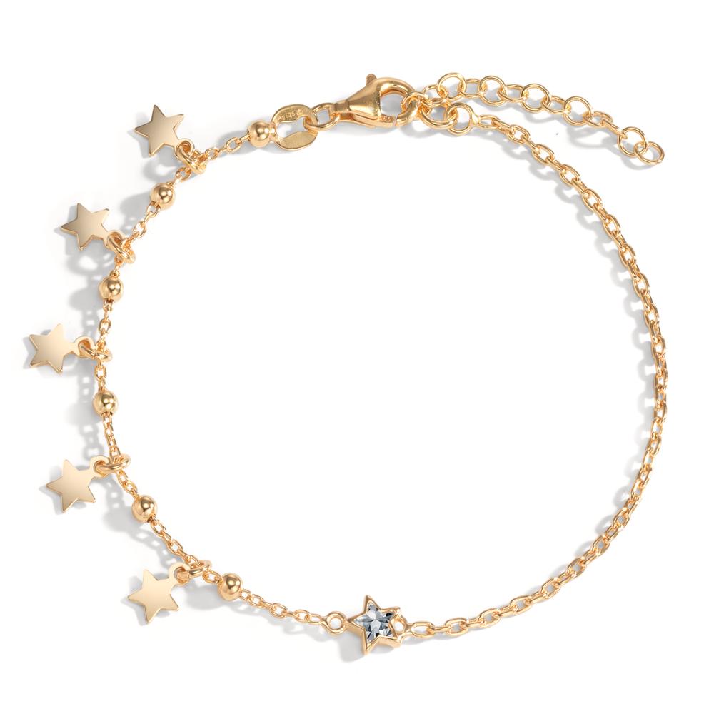 Bracelet Argent jaune Plaqué or Étoile 17-20 cm-601053