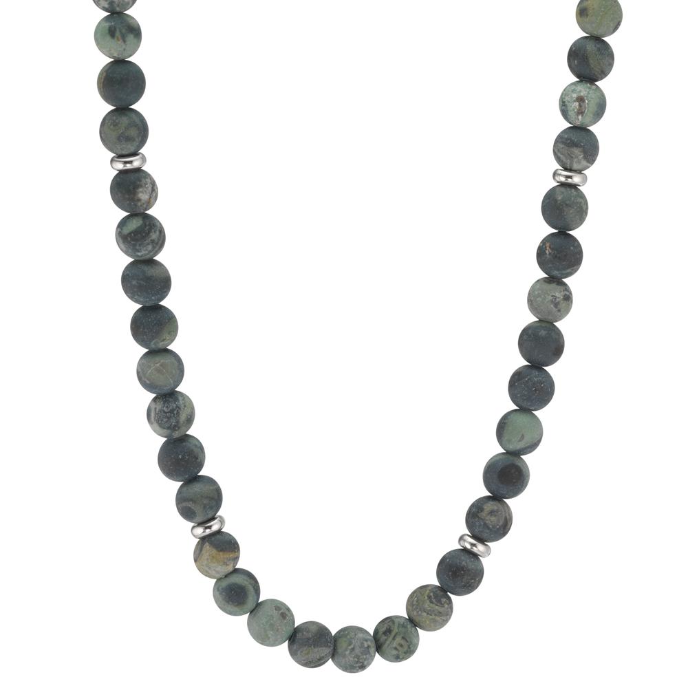 Collier Acier inoxydable Jaspe vert 50 cm Ø6.5 mm-601165