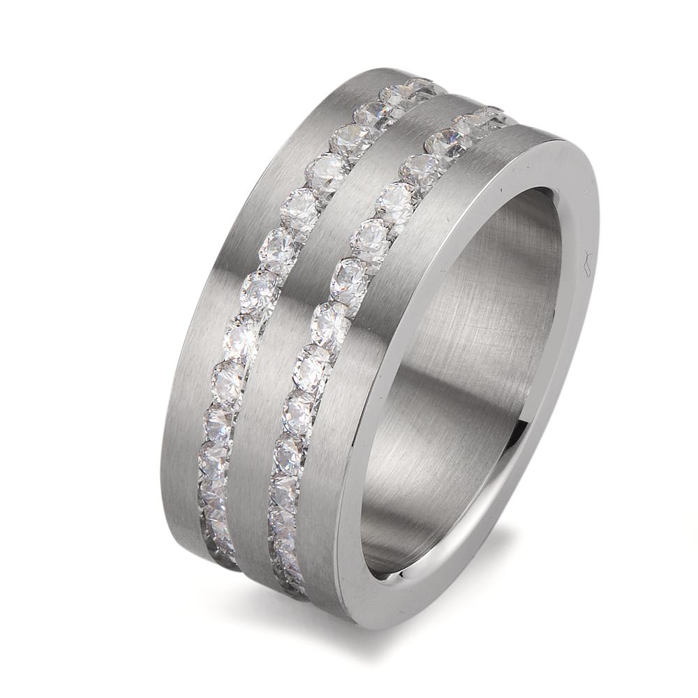 Bague Acier inoxydable Zircone-601173