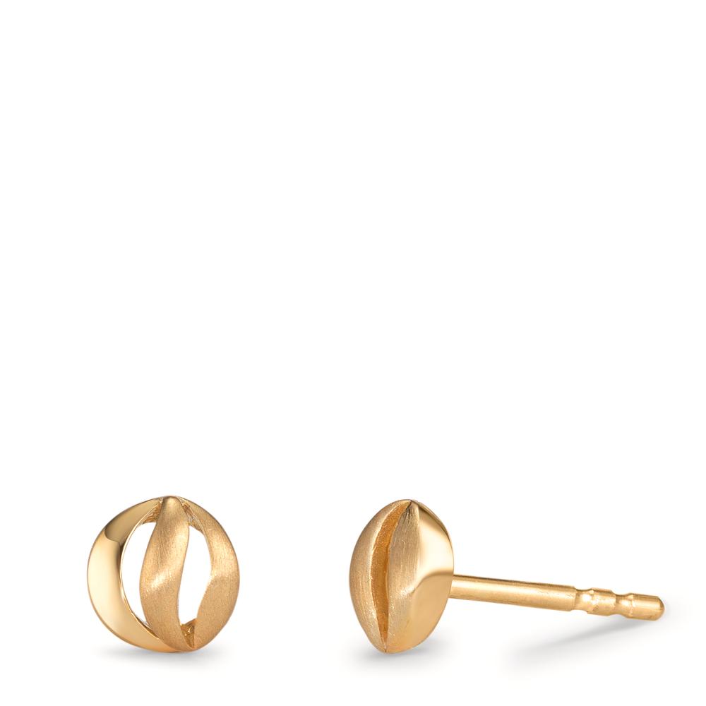 Clous d'oreilles Argent jaune Plaqué or Ø5.5 mm-601231