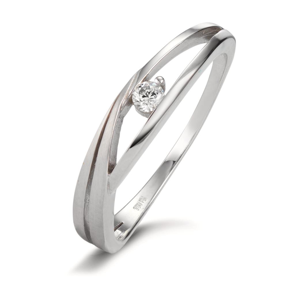 Bague Or blanc 18K Zircone-601298