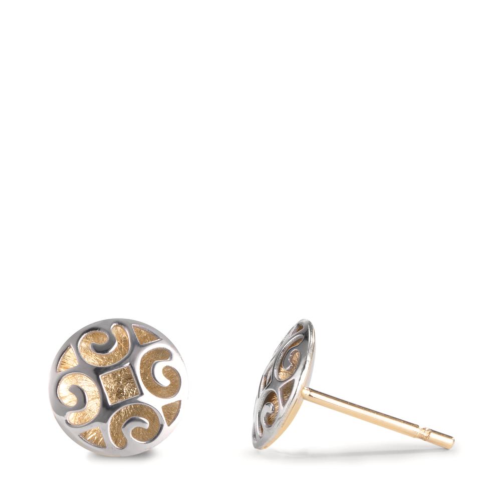 Clous d'oreilles Or jaune 9K Bicolore Ø7.5 mm-601357