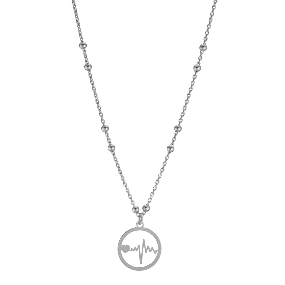 Collier Argent Rhodié Battement de coeur 40-42 cm-601467