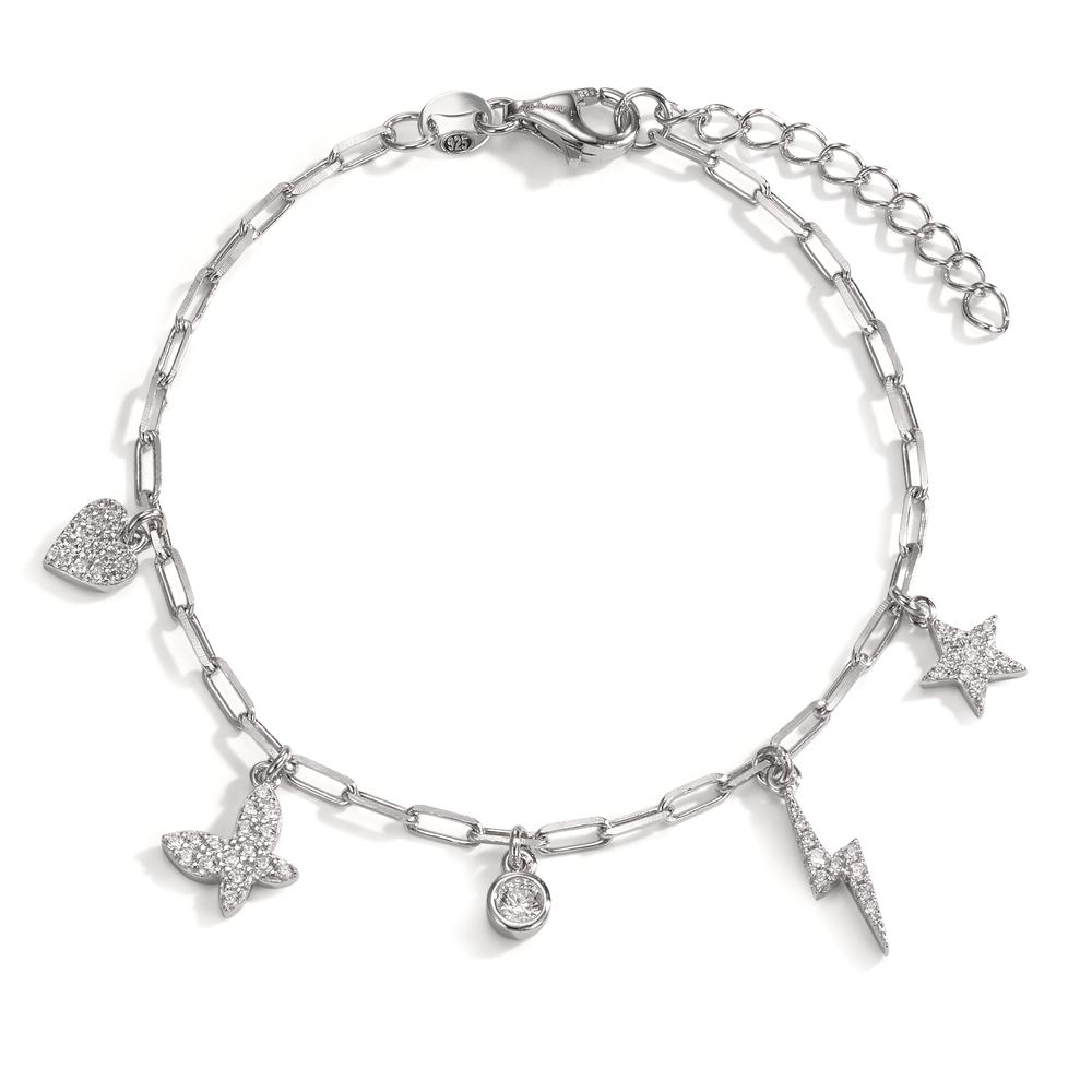 Bracelet Argent Zircone Rhodié 16-19 cm-601471