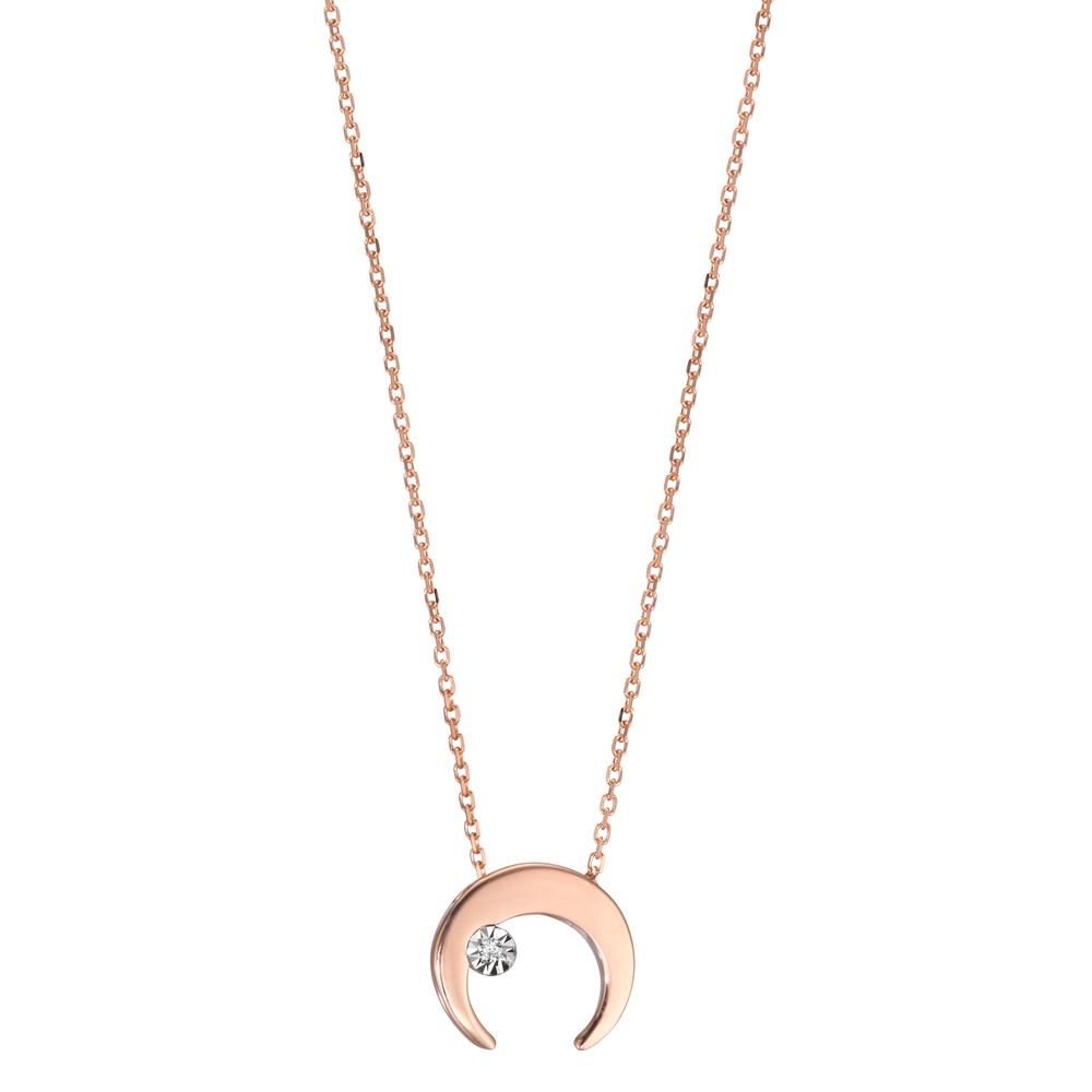Collier Or rouge 18K Diamant 0.005 ct, w-si Lune 40-42 cm Ø8.5 mm-601538