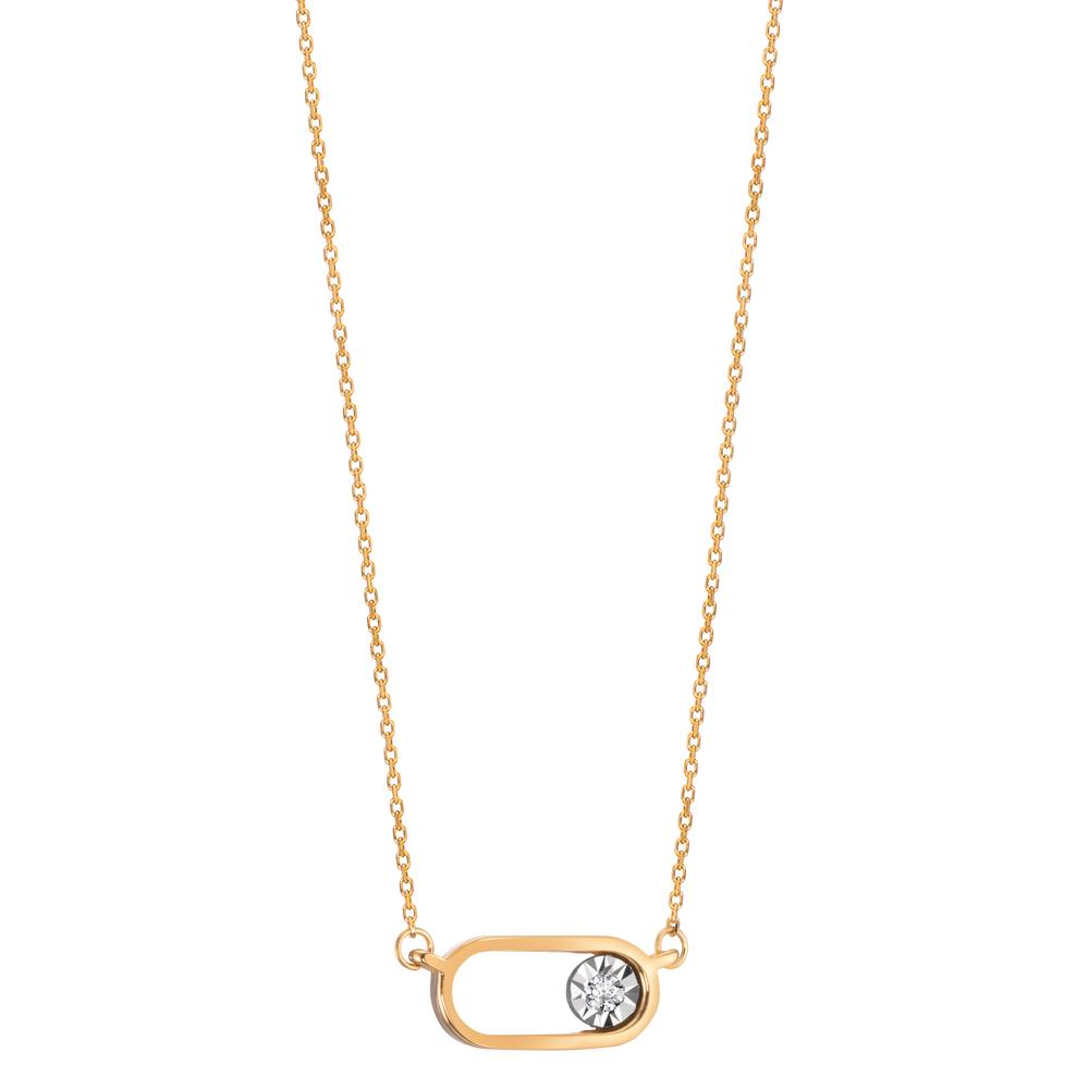Collier Or jaune 18K Diamant 0.015 ct, w-si 40 cm-601546