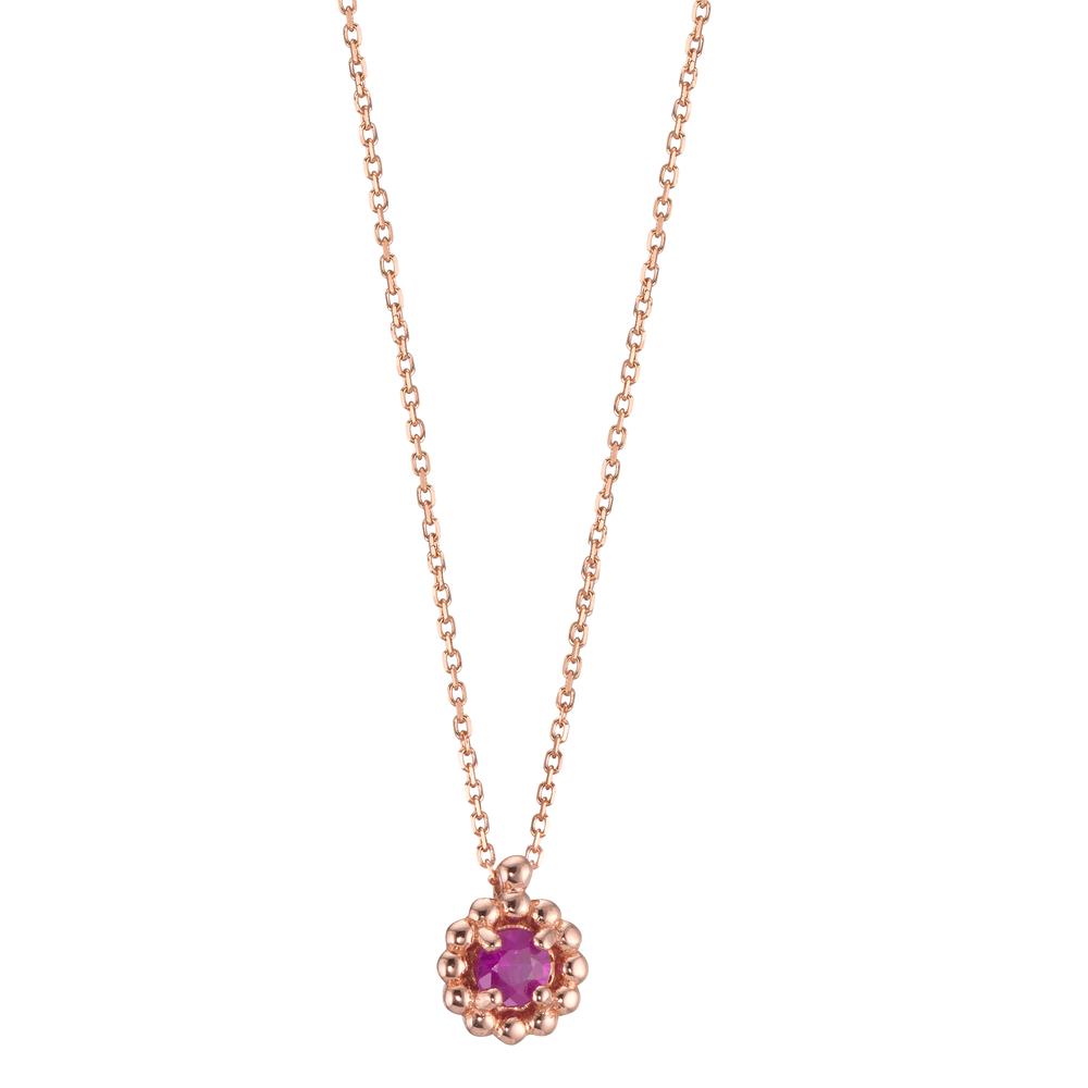 Collier Or rouge 18K Rubis 0.15 ct 40-42 cm Ø5.7 mm-601555