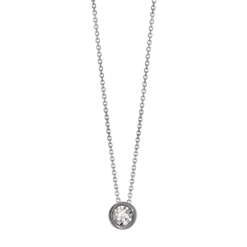 Collier Or blanc 18K Diamant 0.015 ct, w-si 40-42 cm Ø4.5 mm-601567