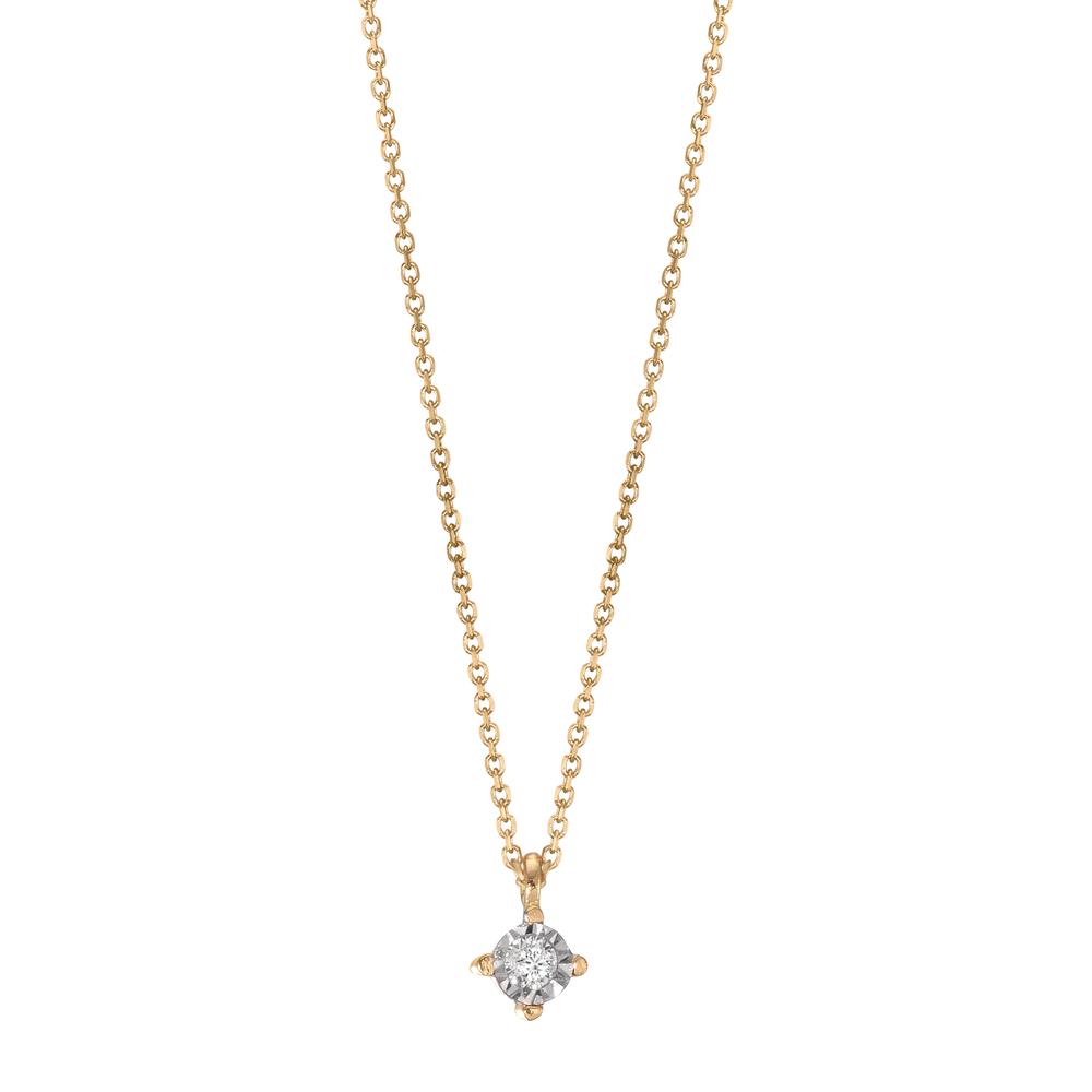 Collier Or jaune 18K Diamant 0.02 ct, w-si 40-42 cm Ø2.8 mm-601574