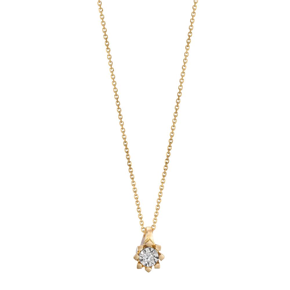 Collier Or jaune 18K Diamant 0.015 ct, w-si 40-42 cm Ø4.5 mm-601580