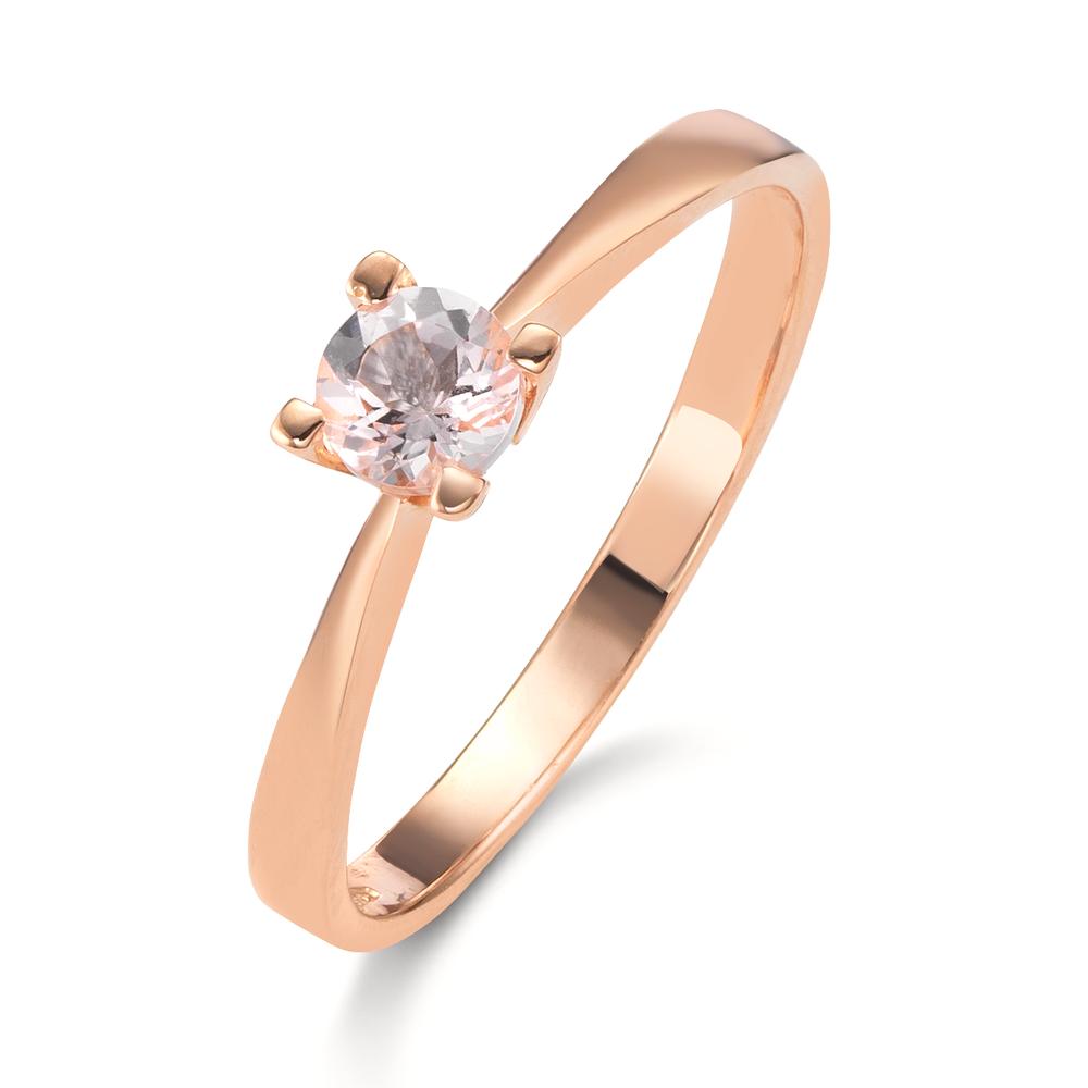 Bague solitaire Or rouge 18K Morganite 0.20 ct-601609