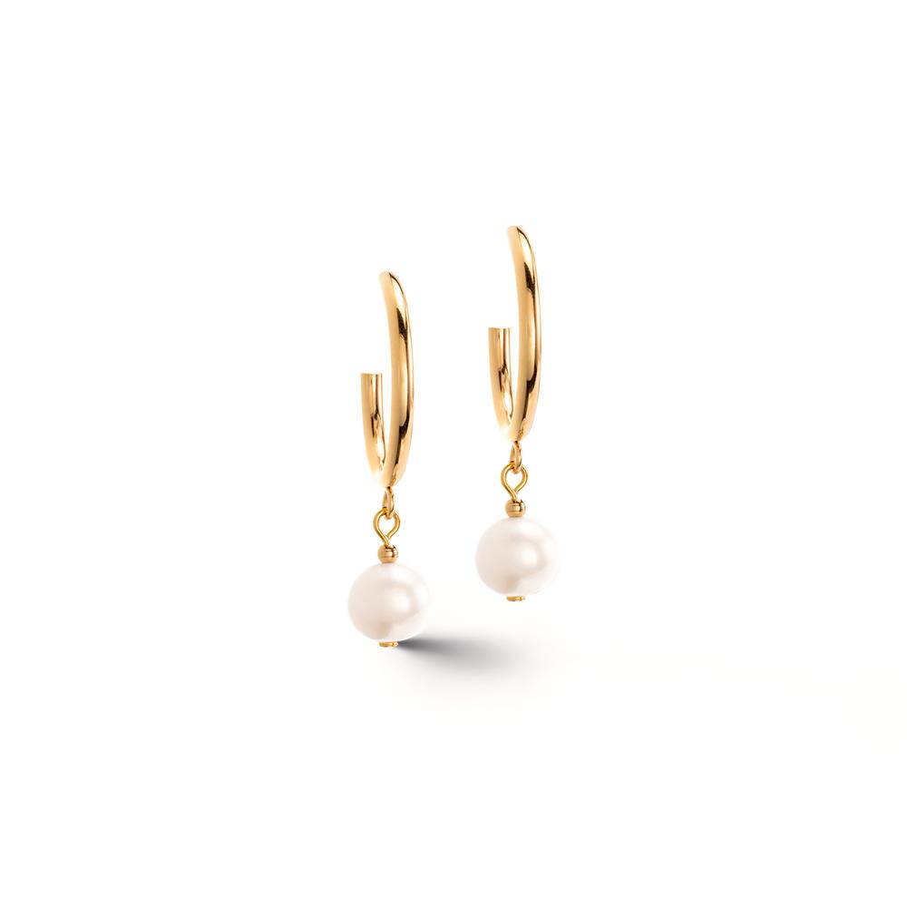 Pendant d'oreilles Acier inoxydable jaune PVD-601716