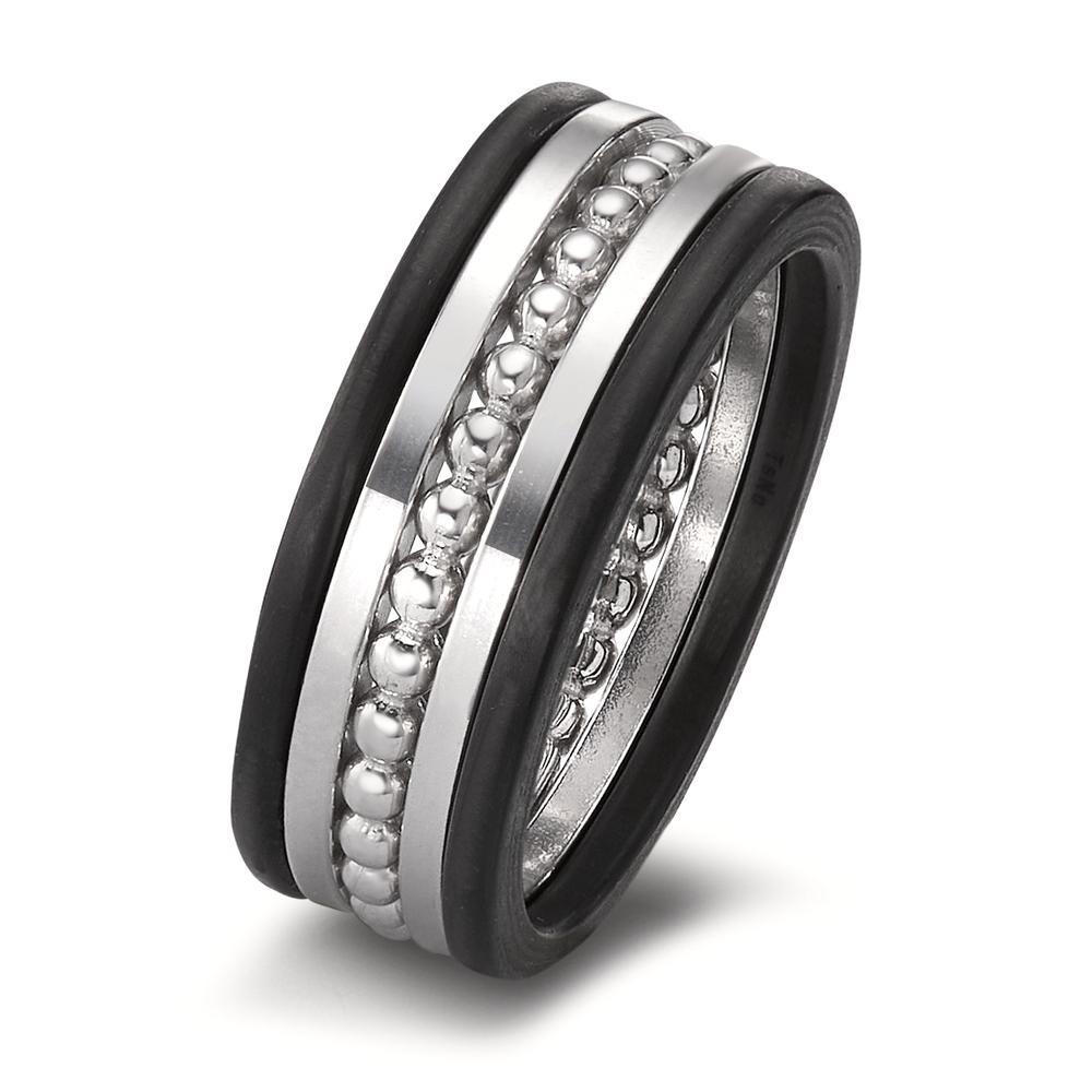 Bague Or blanc 14K, Carbone, Or blanc 14K-601823