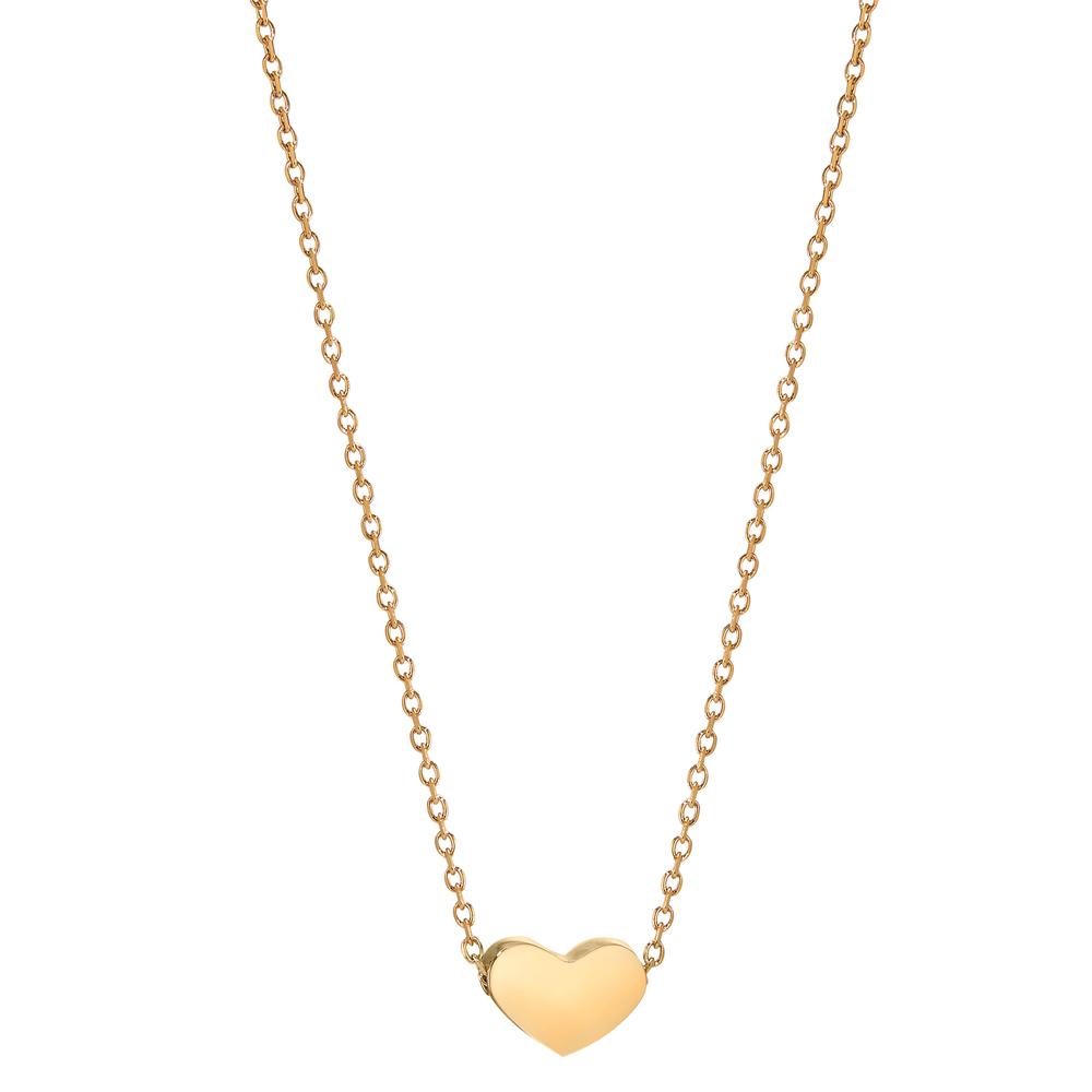 Collier Acier inoxydable jaune PVD Coeur 40-45 cm-601902
