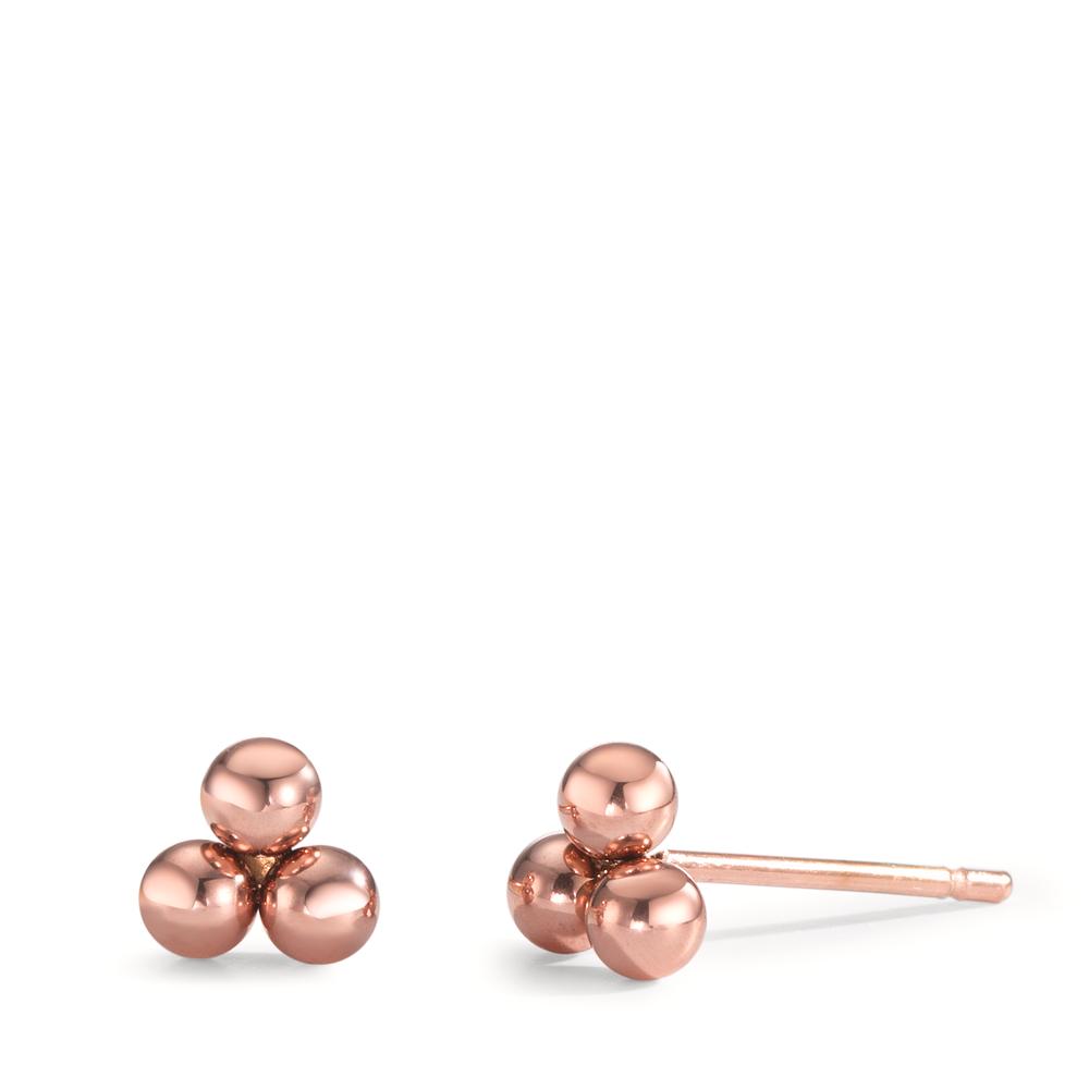 Clous d'oreilles Acier inoxydable rosé PVD Ø5 mm-601922