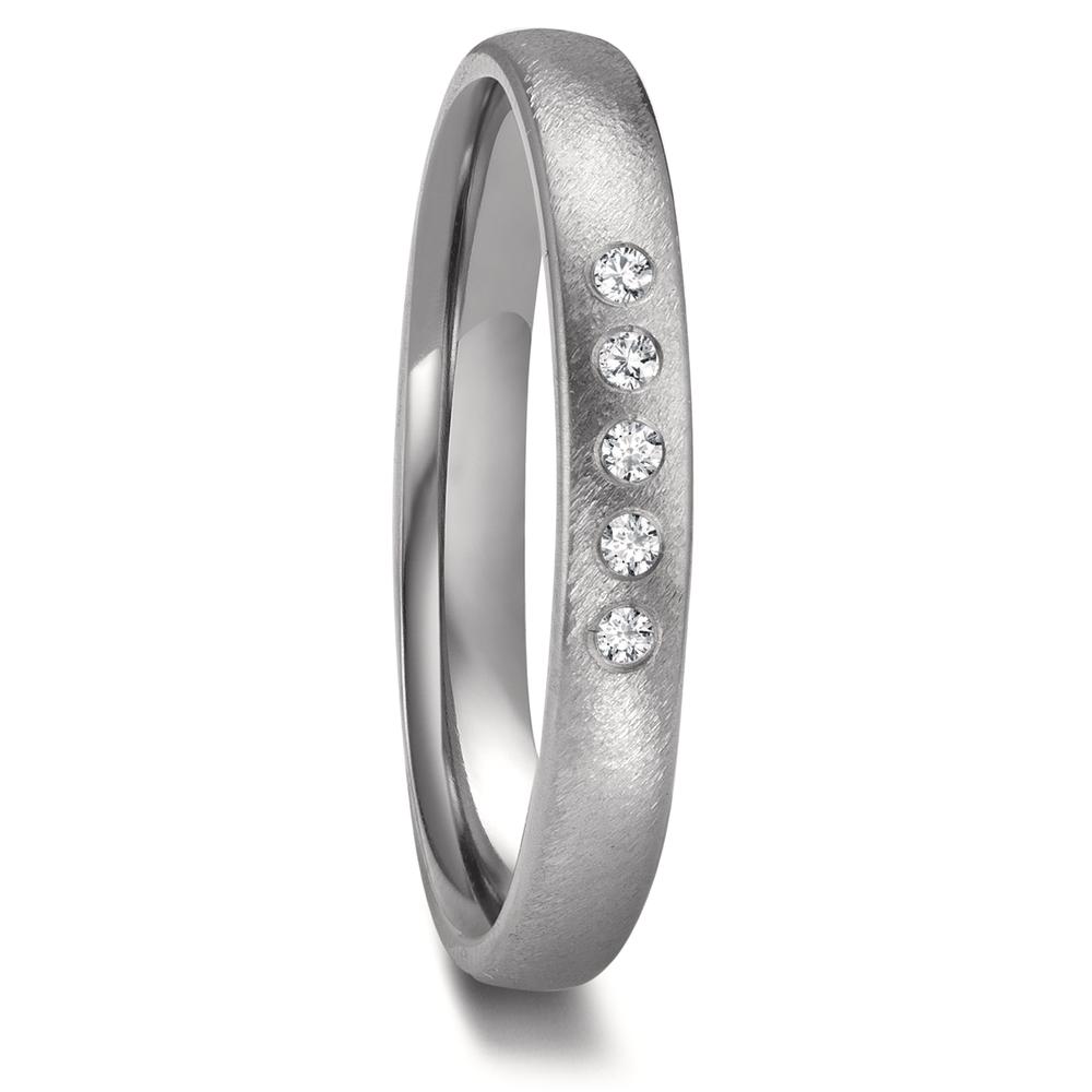 Alliance Zirconium Diamant 0.05 ct, 5 Pierres, w-si-601952