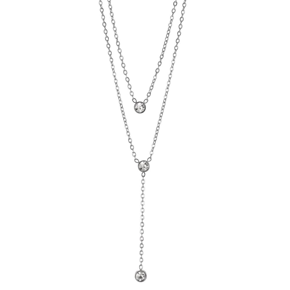 Collier Acier inoxydable Zircone 3 Pierres 38-41 cm-602226