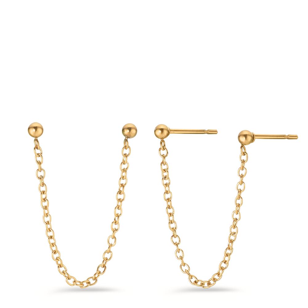 Pendant d'oreilles Acier inoxydable jaune PVD-602326