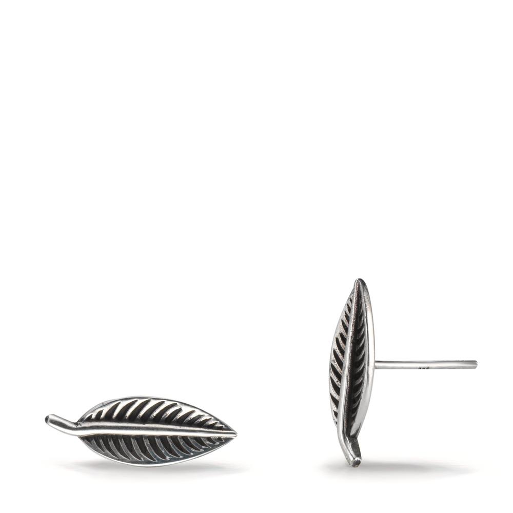 Clous d'oreilles Argent Patinée Feuille-602709
