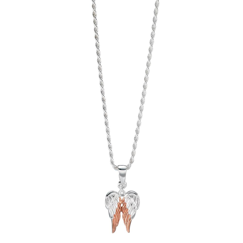 Chaînette avec pendentif Argent rosé Bicolore Aile 42 cm-602718