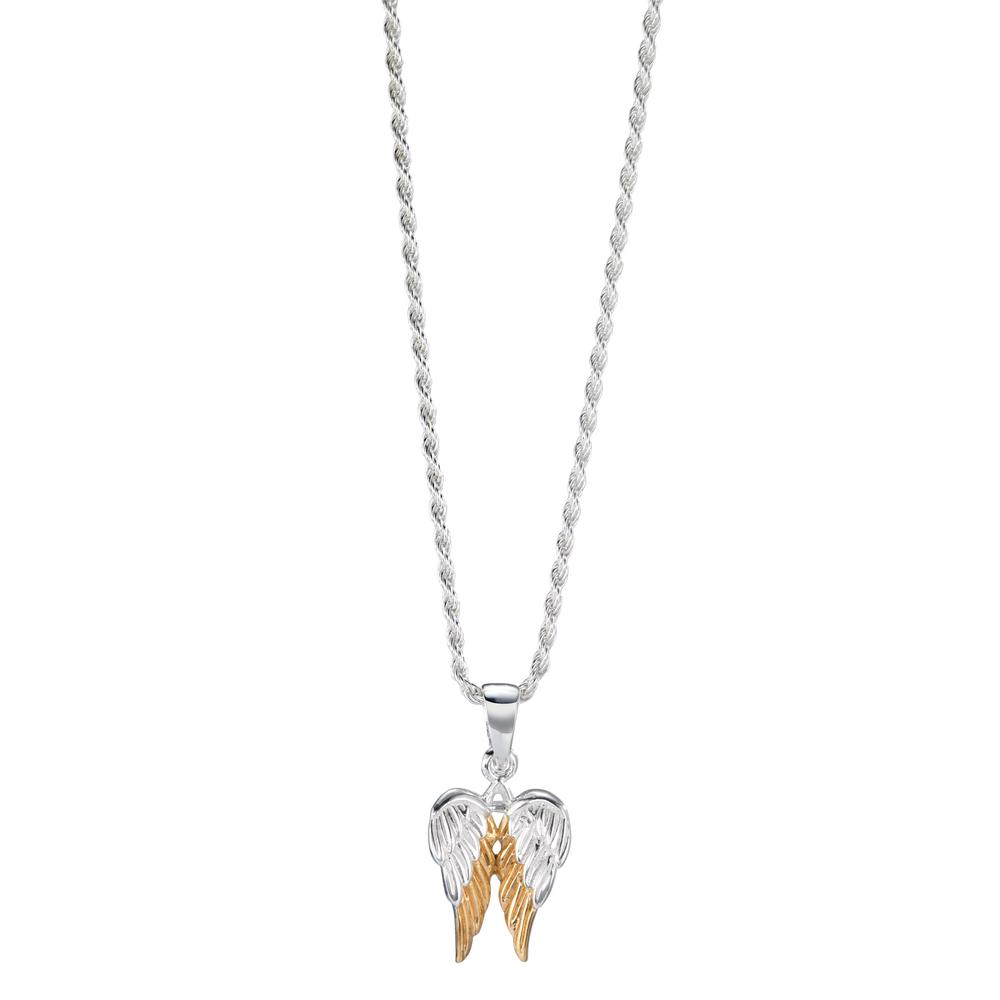 Chaînette avec pendentif Argent jaune Bicolore Aile 42 cm-602719