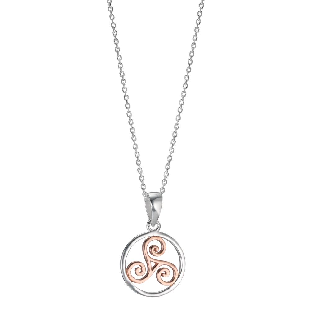 Chaînette avec pendentif Argent rosé Bicolore 40-42 cm Ø15 mm-602737