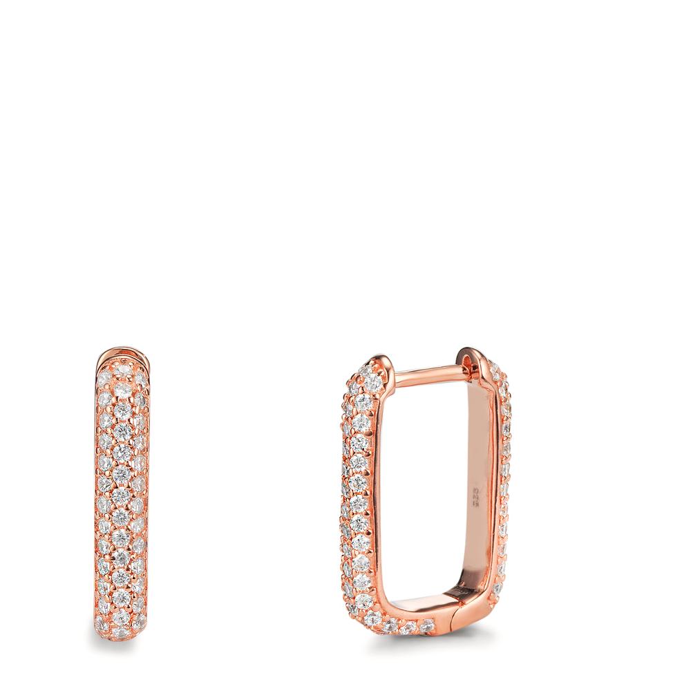 Créoles à charnières Argent Zircone rosé Plaqué or-602771