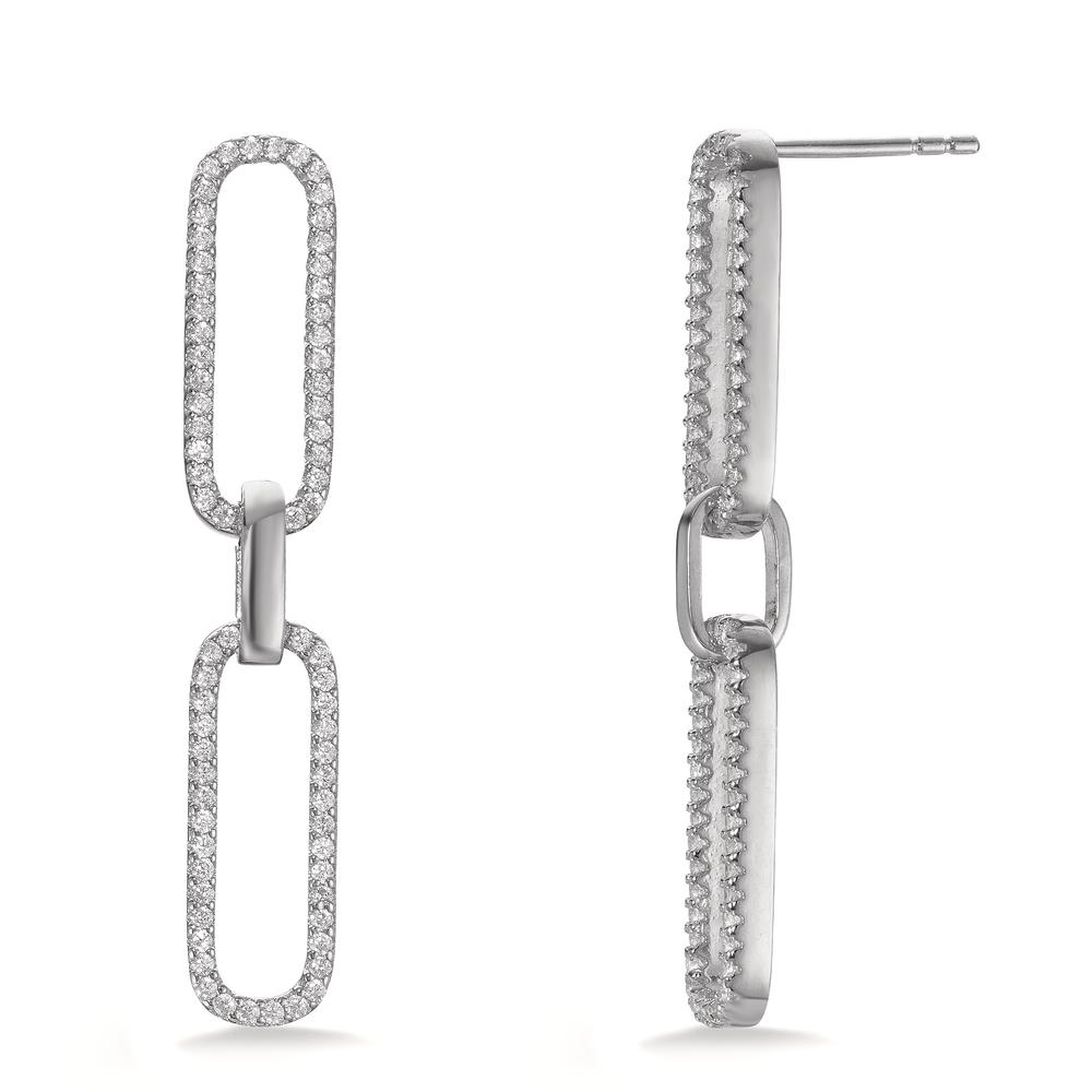 Pendant d'oreilles Argent Zircone Rhodié-602802
