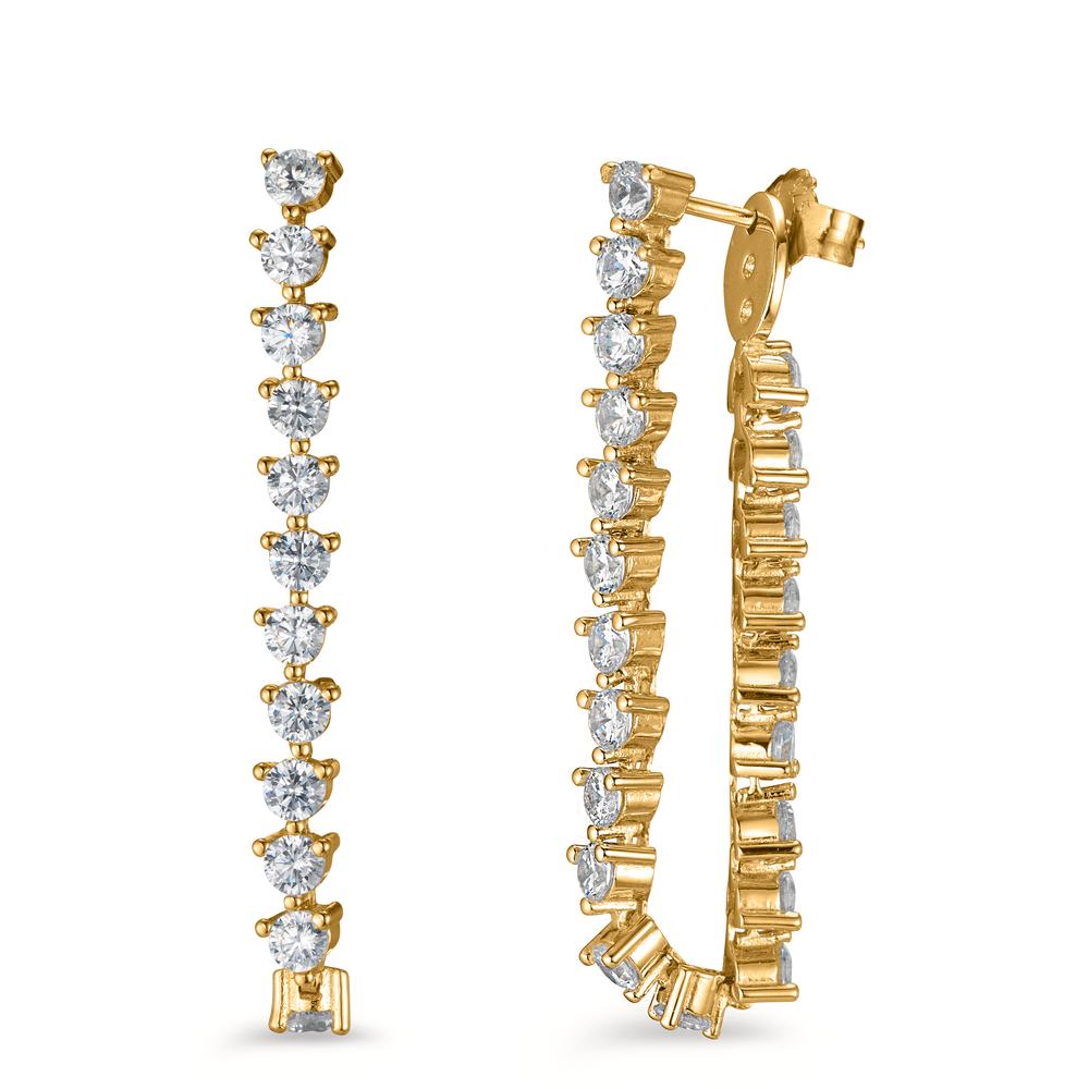 Pendant d'oreilles Argent Zircone 42 Pierres jaune Plaqué or-602845