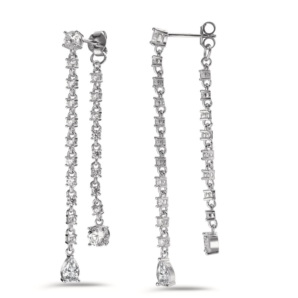 Pendant d'oreilles Argent Zircone 42 Pierres Rhodié-602870