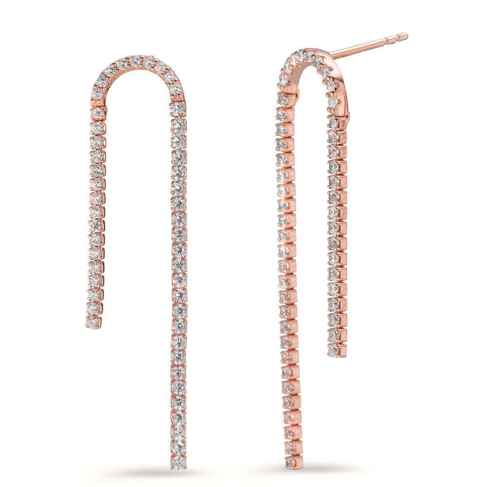 Pendant d'oreilles Argent Zircone 100 Pierres rosé Plaqué or-602880