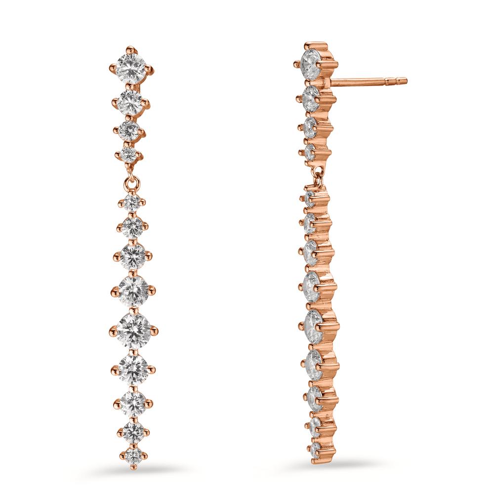 Pendant d'oreilles Argent Zircone 26 Pierres rosé Plaqué or-602883