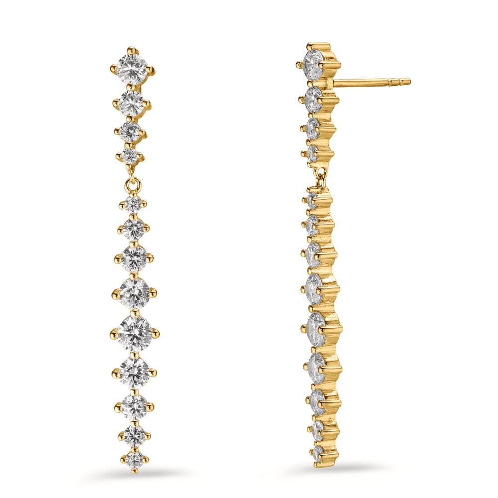 Pendant d'oreilles Argent Zircone 26 Pierres jaune Plaqué or-602884