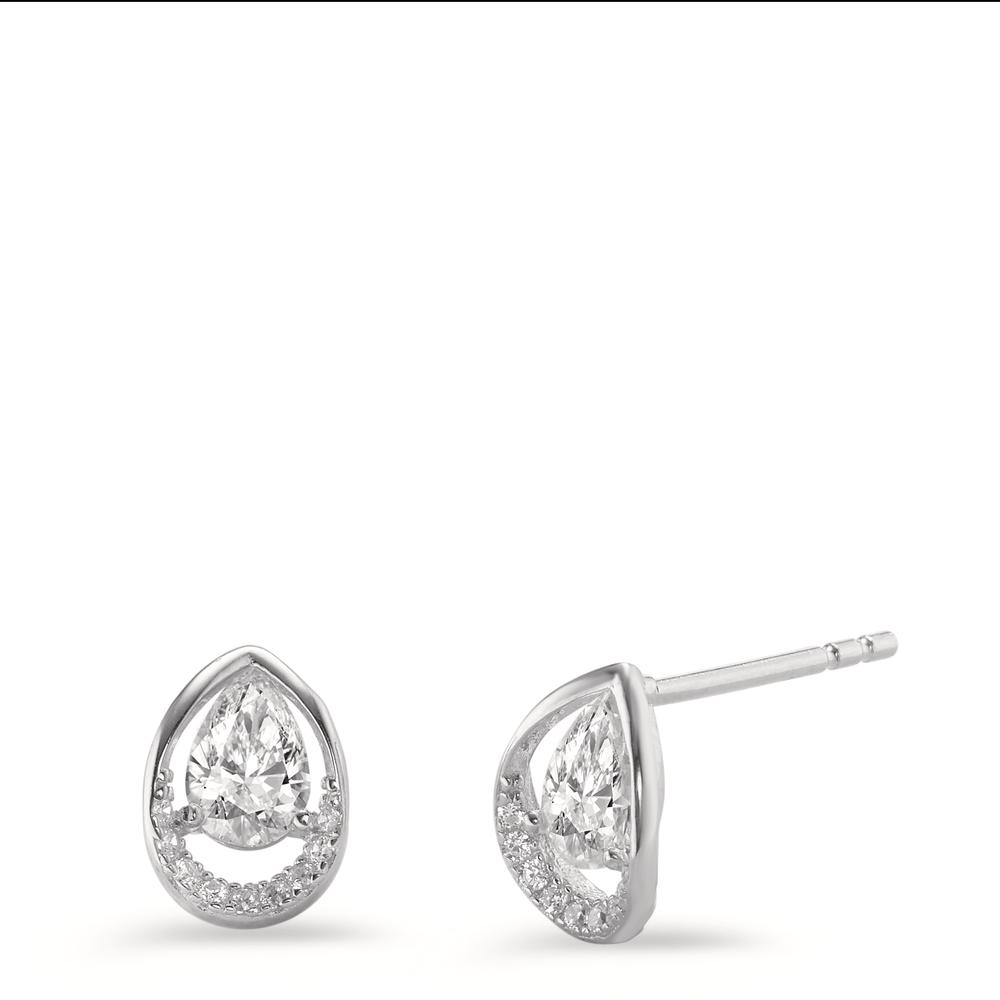 Clous d'oreilles Argent Zircone 20 Pierres Rhodié-603042