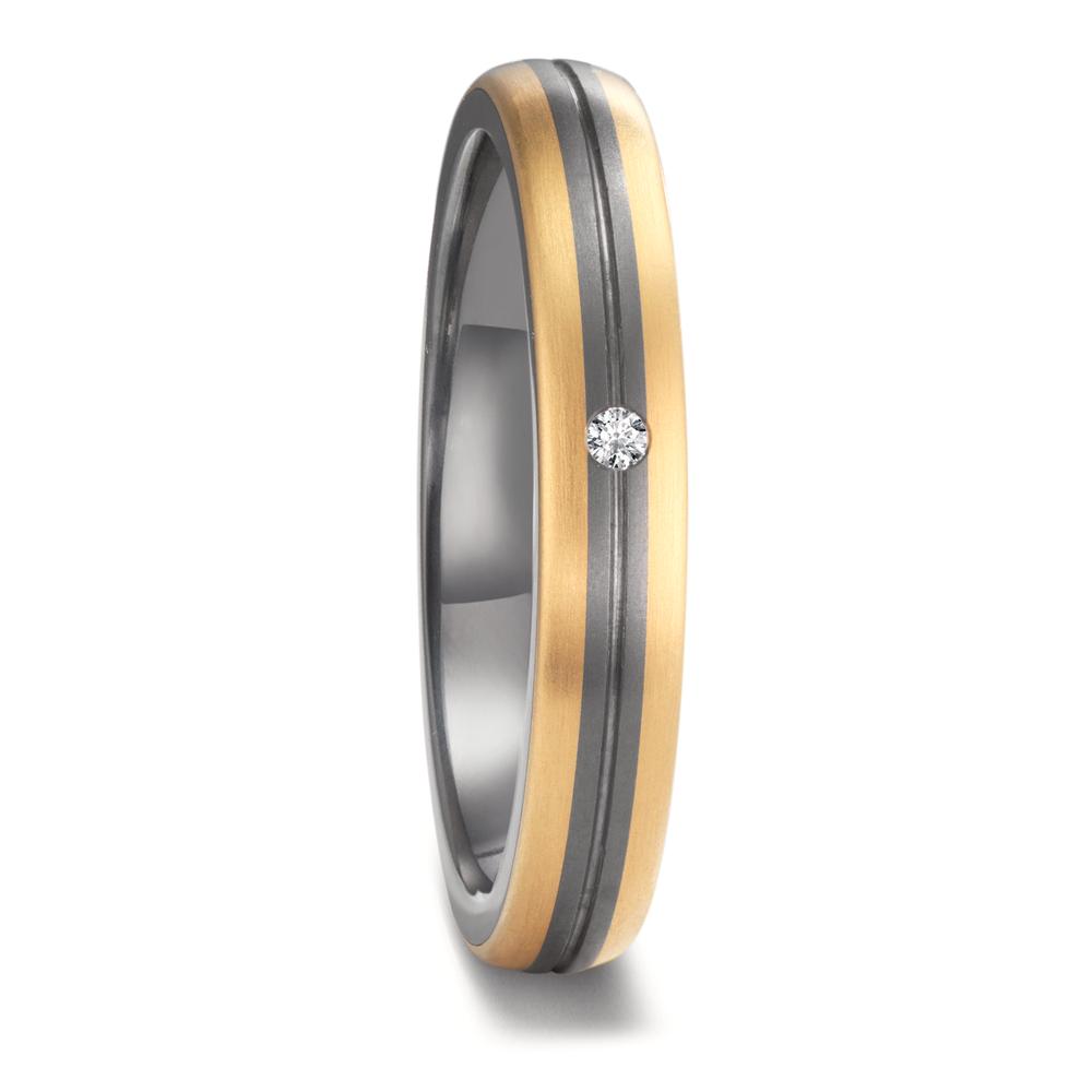 Alliance Tantale 999, Or jaune 18K Diamant 0.02 ct, w-si-603085