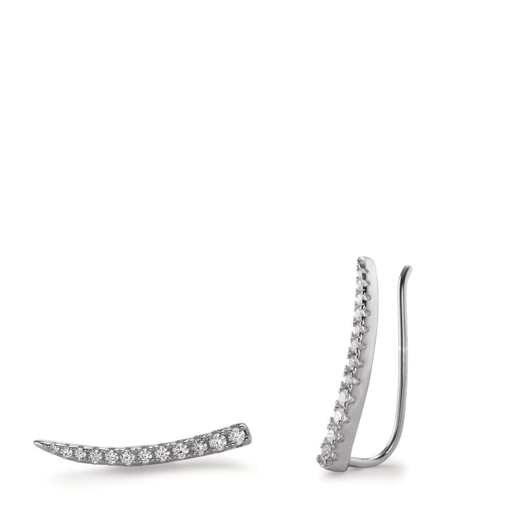 Boucle d'oreille glissante Argent Zircone 24 Pierres Rhodié-603122