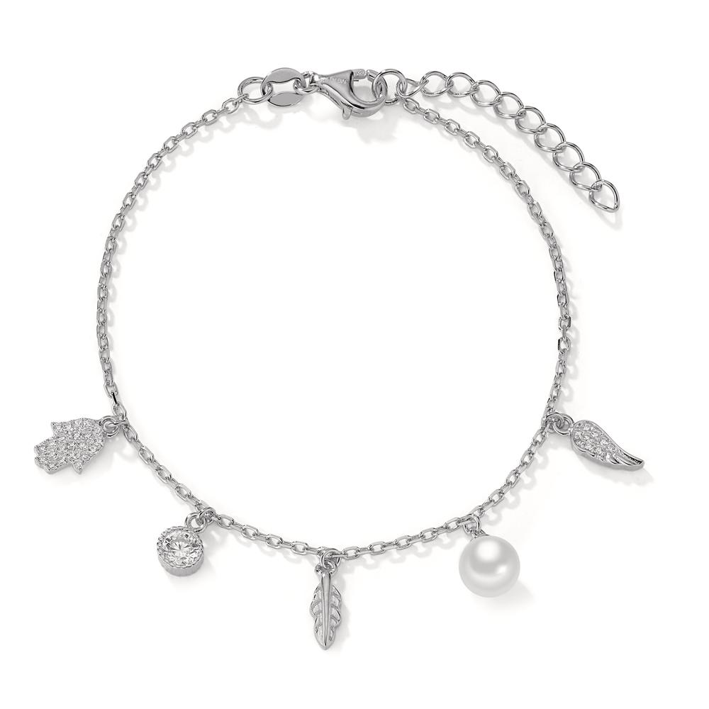 Bracelet Argent Zircone Rhodié 16-19 cm-603248