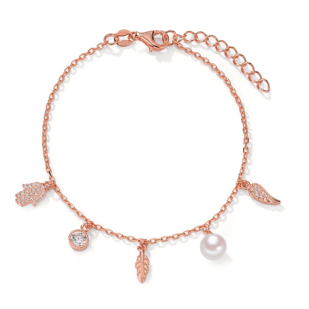Bracelet Argent Zircone rosé Plaqué or 16-19 cm-603249