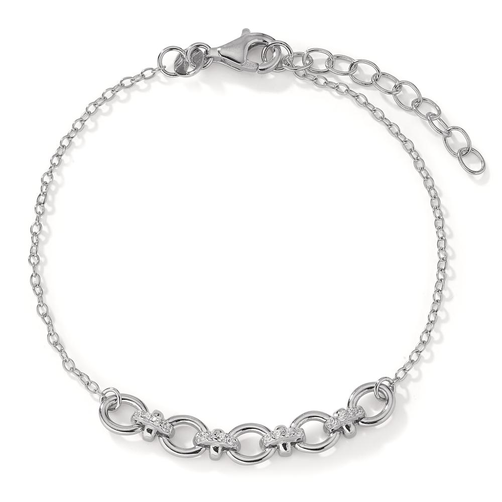Bracelet Argent Zircone 16 Pierres Rhodié 16-19 cm-603251