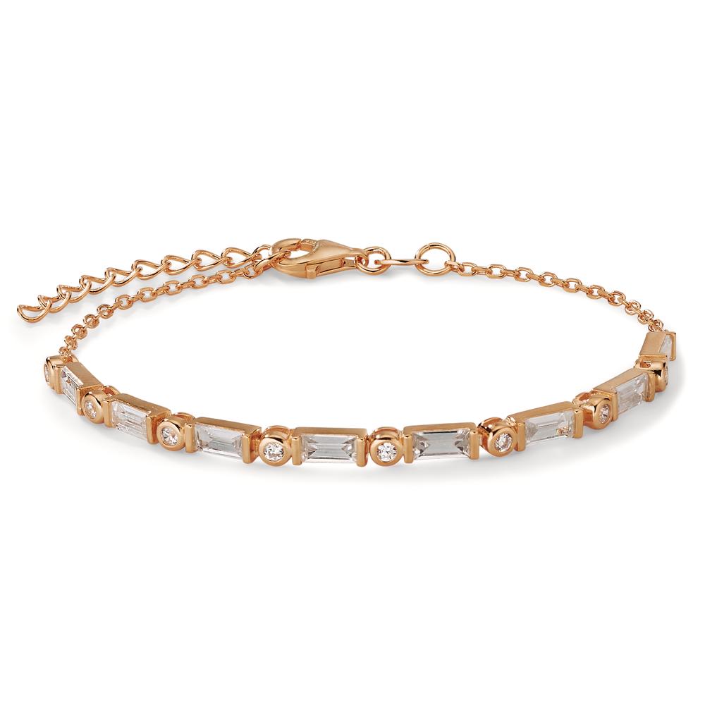 Bracelet Argent Zircone 16 Pierres rosé Plaqué or 15.5-18.5 cm-603255
