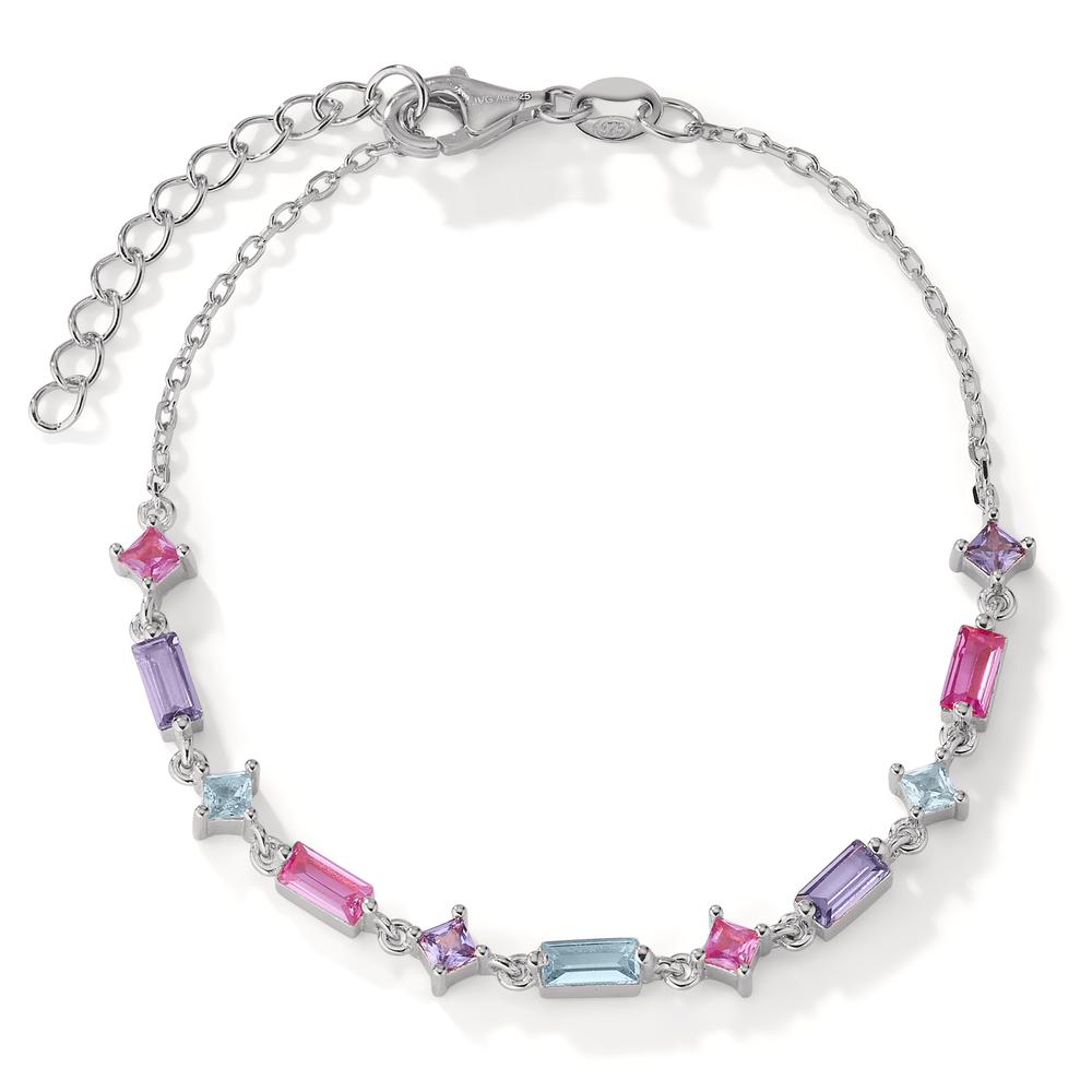 Bracelet Argent Zircone 11 Pierres Rhodié 16-19 cm-603257