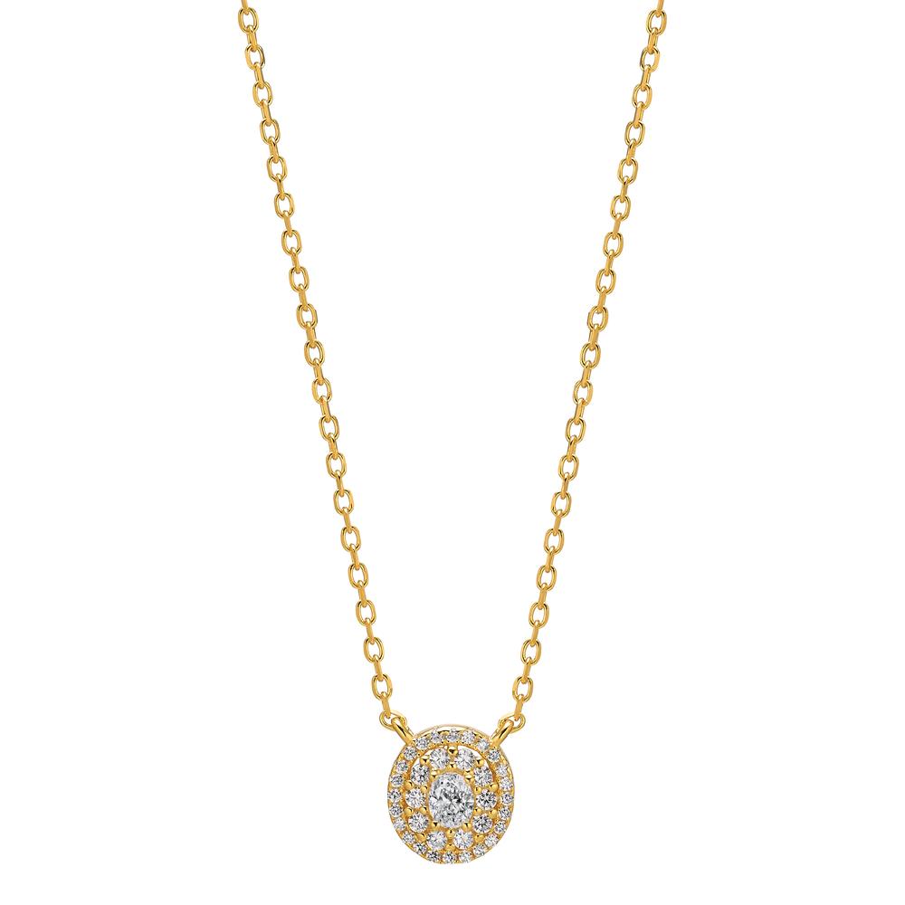 Collier Argent Zircone jaune Plaqué or 40-45 cm Ø9 mm-603305