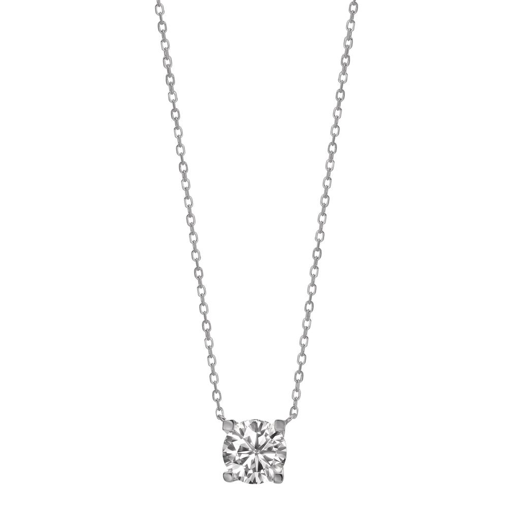 Collier Argent Zircone Rhodié 40-45 cm Ø10 mm-603318