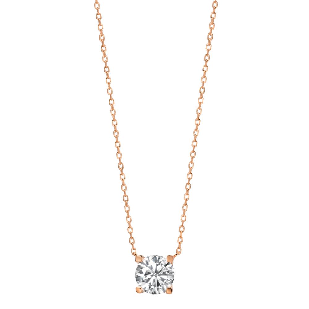 Collier Argent Zircone rosé Plaqué or 40-45 cm Ø10 mm-603319