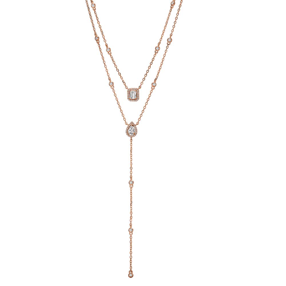 Collier Argent Zircone rosé Plaqué or 40-45 cm-603325