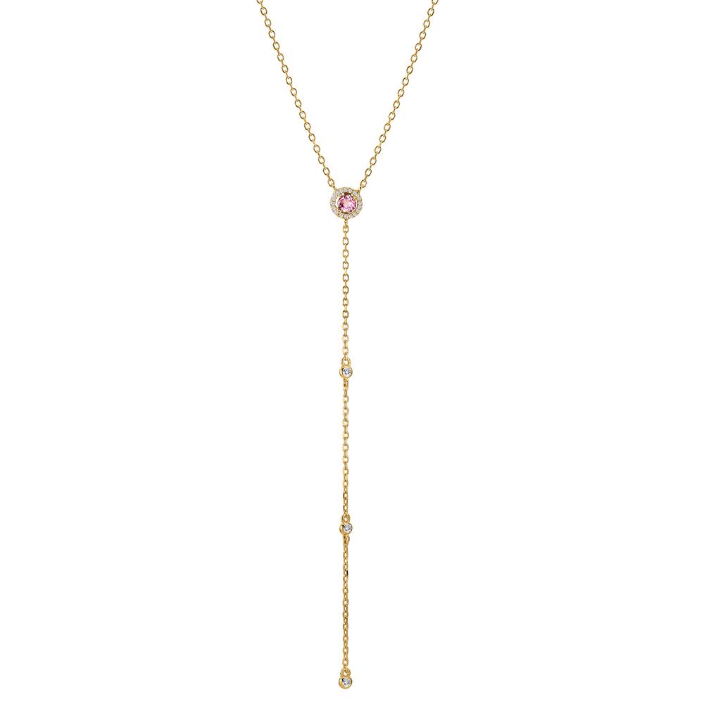 Collier Argent Zircone jaune Plaqué or 40-45 cm-603355