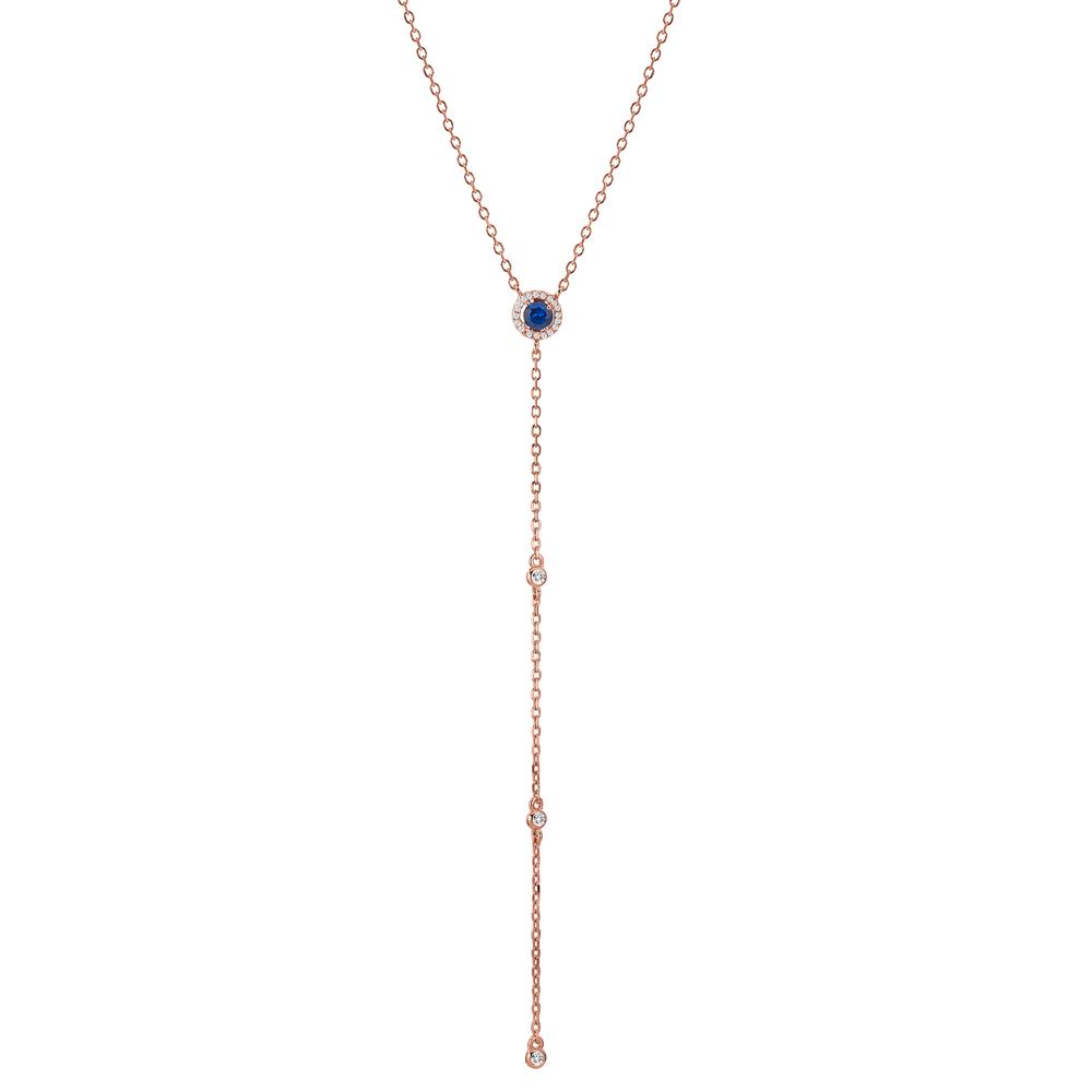 Collier Argent Zircone rosé Plaqué or 40-45 cm-603357